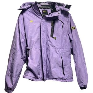 CK Outdoor Jackets Women’s Lavender Hooded Jacket Full Zip Size Small